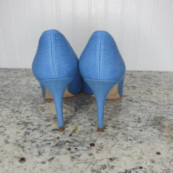 Kate Spade Luciana Fringe Denim Heels Size 8.5 - Picture 4 of 9